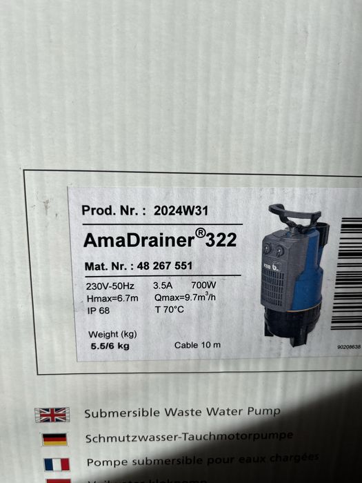 Pompa ściekowa KSB Amadrainer 322