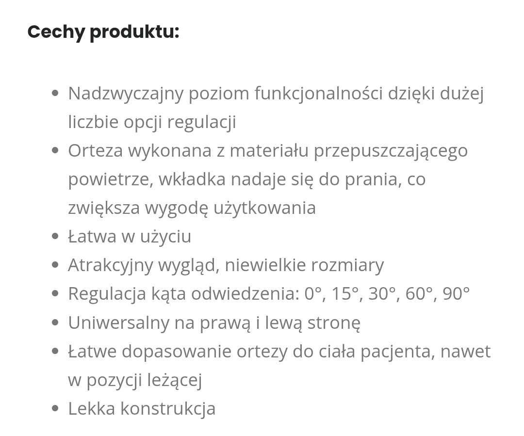 Orteza stawu barkowego ottobock immobil