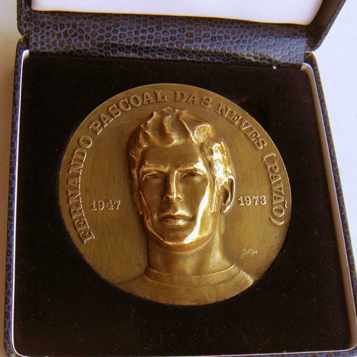 Medalha de Bronze Futebol FCP Porto Dragão Jogador Pavão 1975 + Estojo