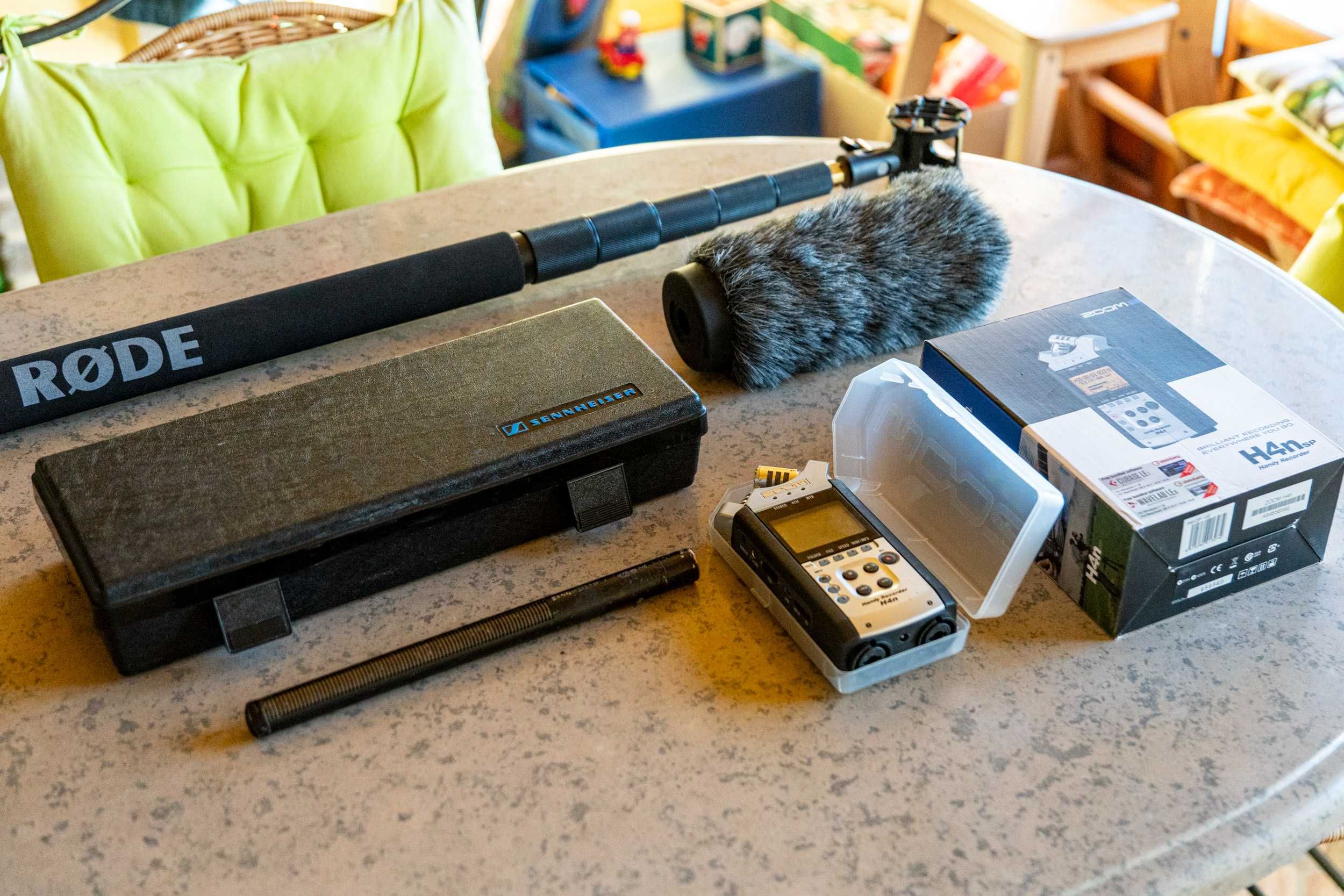 Kit Captação Audio Cinema TV - Zoom H4n + Boom