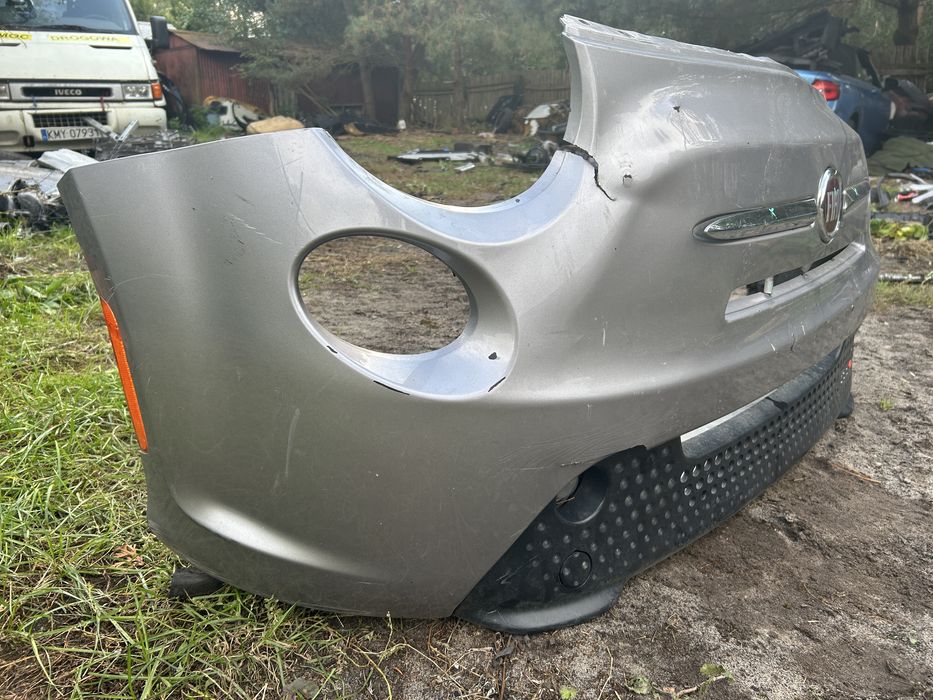 Fiat 500e 13-19r przedni zderzak przód grill halogen
