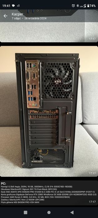 Komputer stacjonarny do gier AMD RYZEN 5 3600