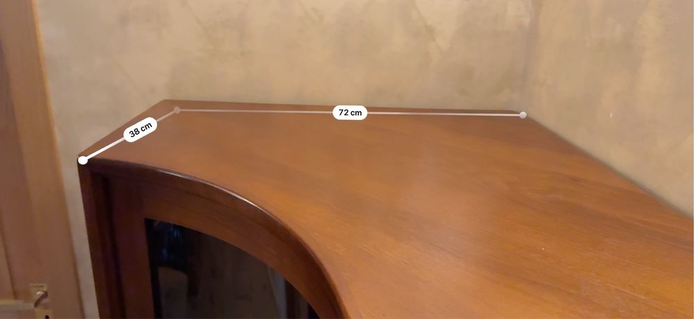 Narożna Witryna w stylu Vinatge z drewna