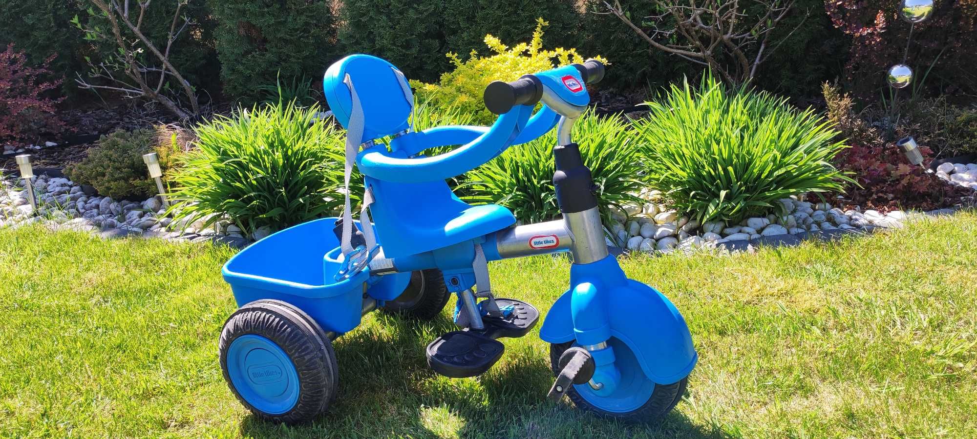 Little Tikes Rowerek trójkołowy z daszkiem prowadnikiem komplet 4w1