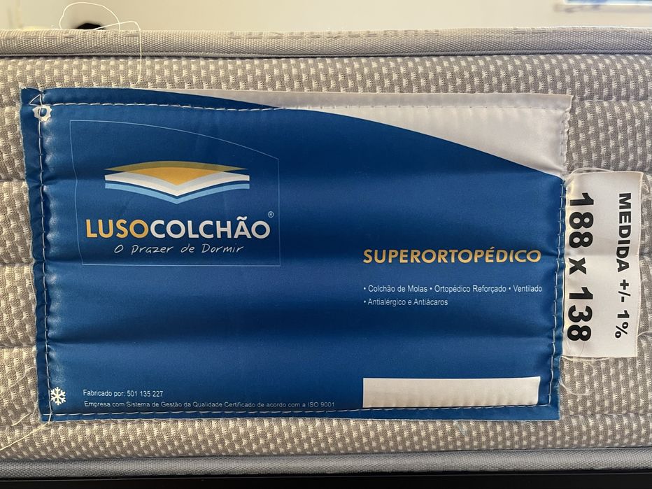 Colchão ortopédico de molas - 1,38m x 1,88m