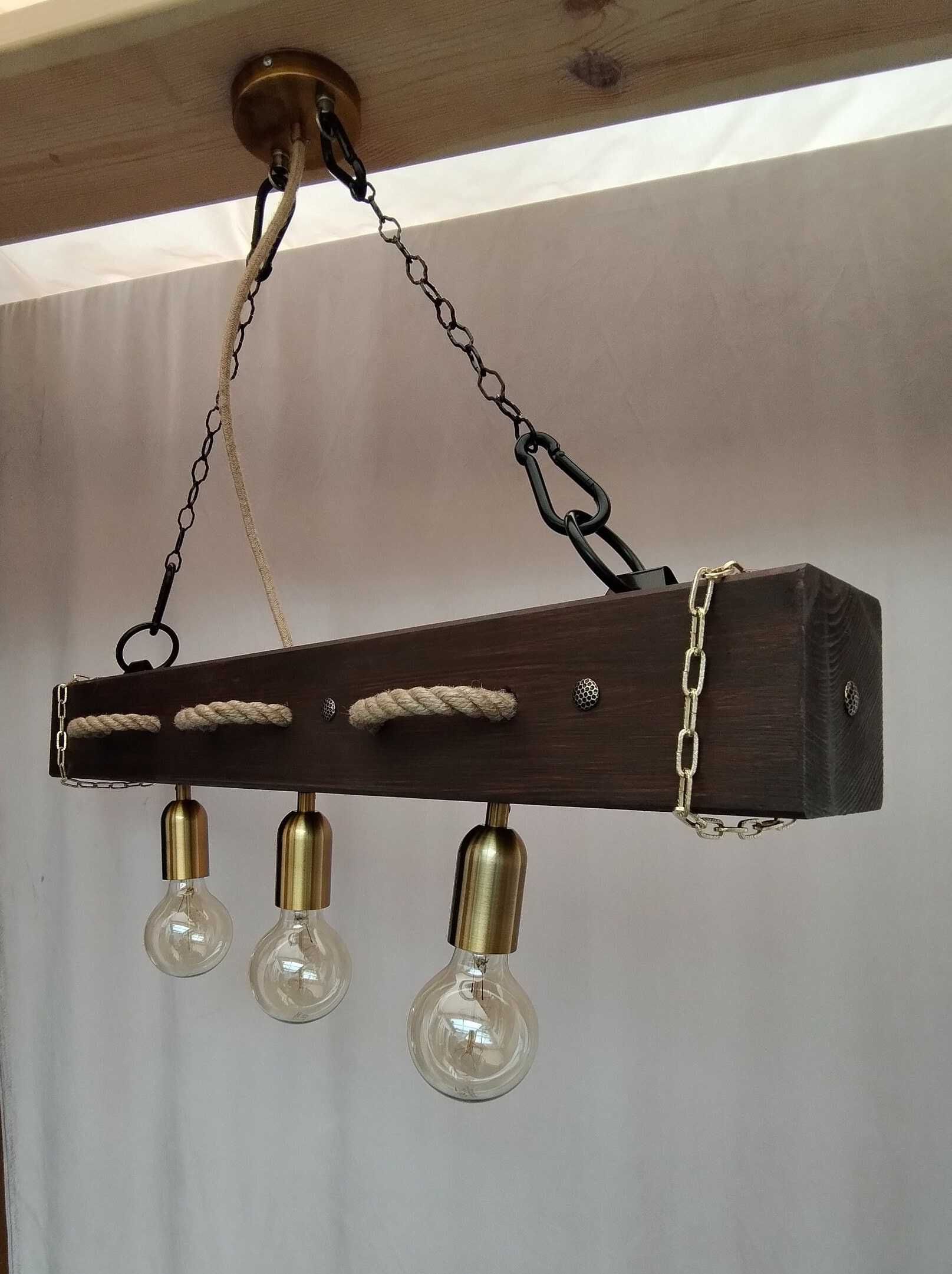 Rustykalna lampa wisząca w stylu industrialnym I Ręcznie wykonana