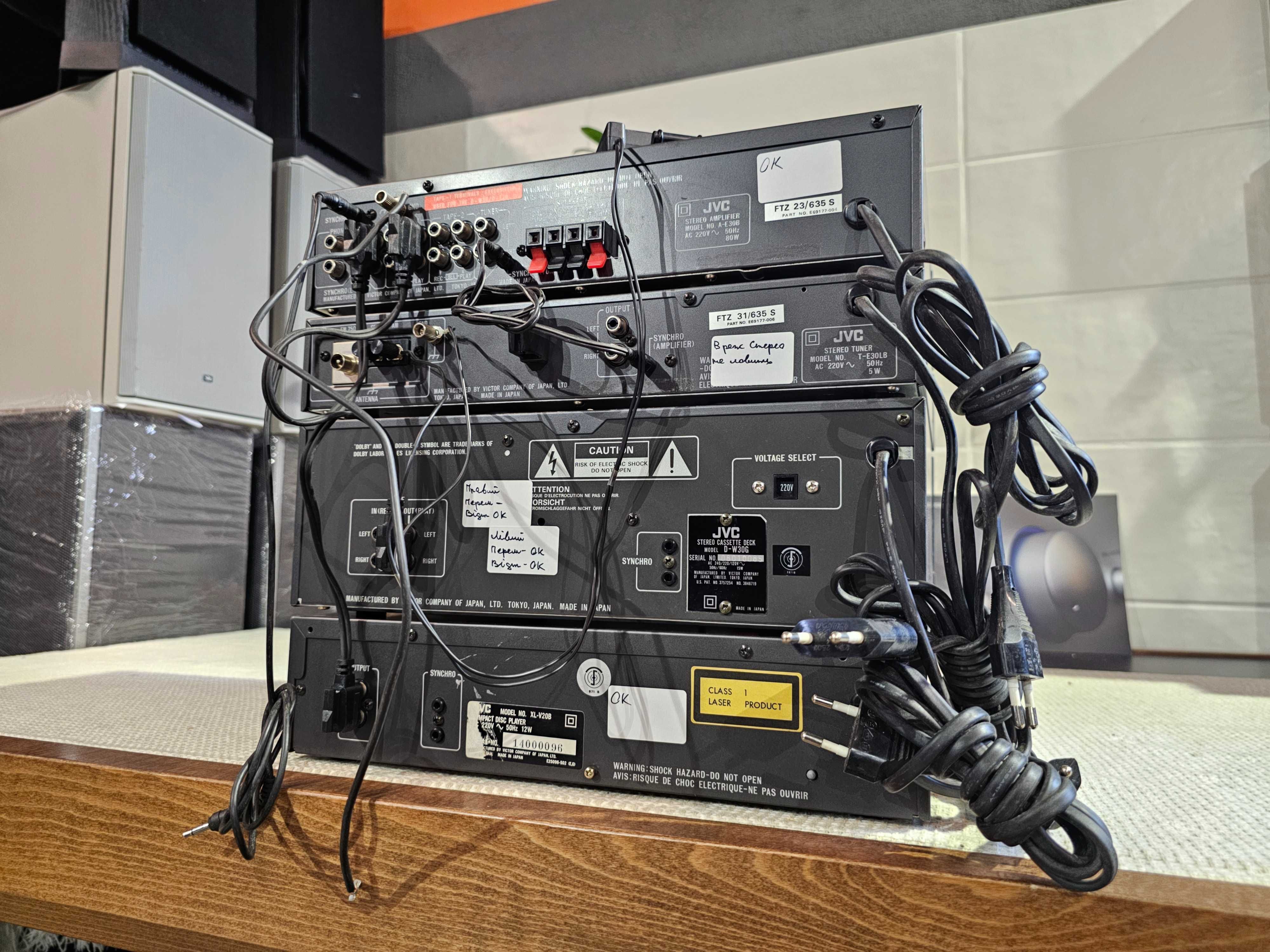 Стереосистема JVC SAE-E30,A-E30,T-E30L,D-W30, XL-V20