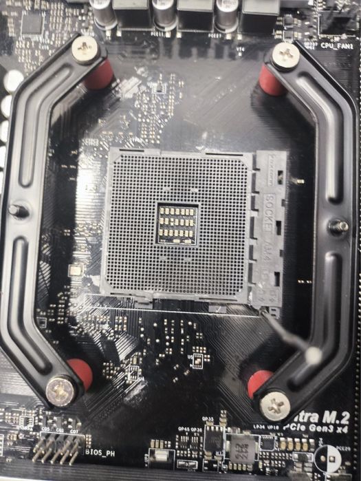 Материнська плата asrock x370 pro4, + процесор:ryzen 5 3600x