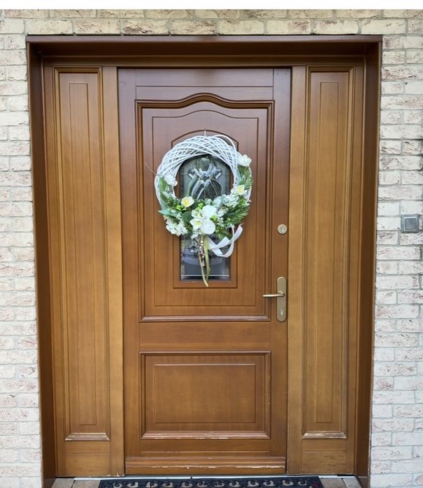 Drzwi mahoniowe duże zewnętrzne