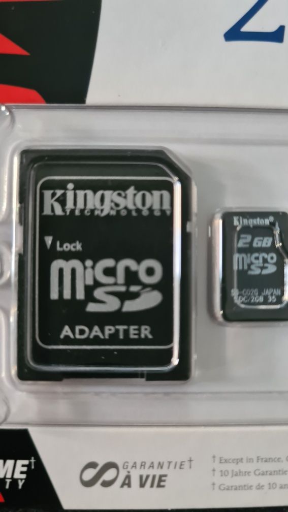 Karta Pamięci micro SD 2GB z adapterem SD Kingston