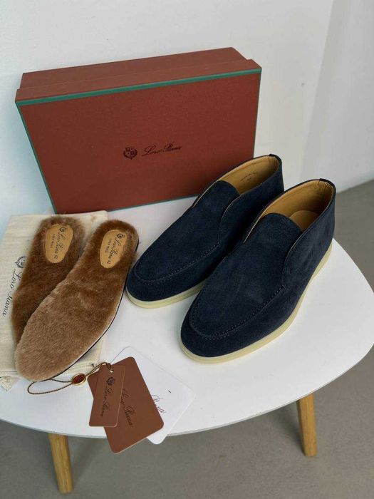 Мужские лоферы Loro Piana ботинки с меховой стелькой Лоро Пиана ob435