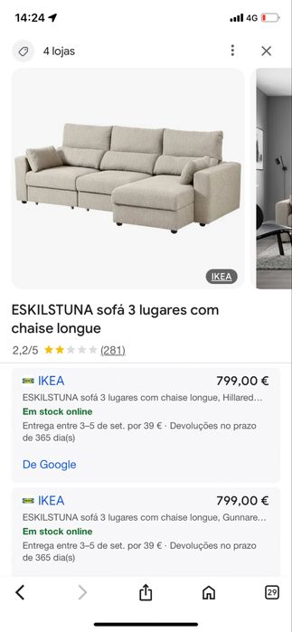 Sofa ikea usado