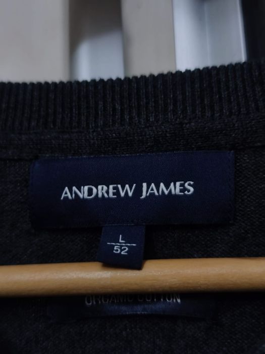 sweter sweterek męski Andrew James L długi rękaw denim classic sport r