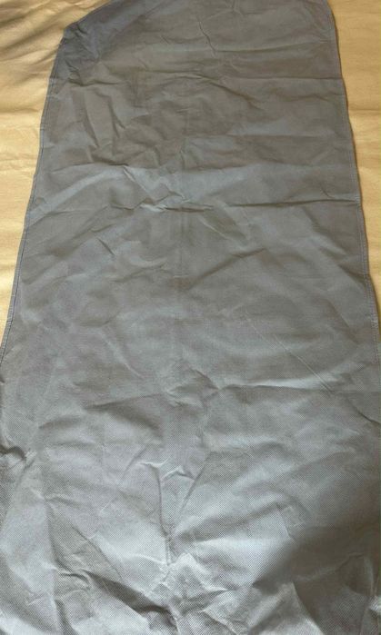 Чохол для одягу сірий з вішаком