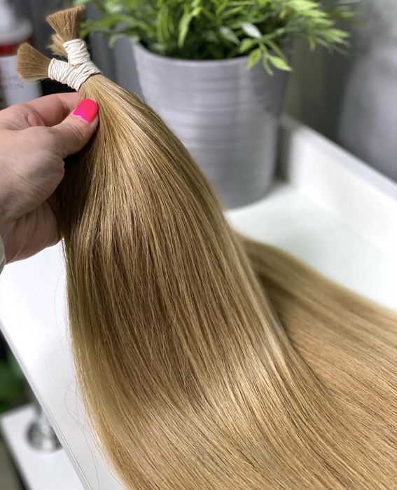 Волосся для нарощення гарноі якості каштан шетен русі від 50г