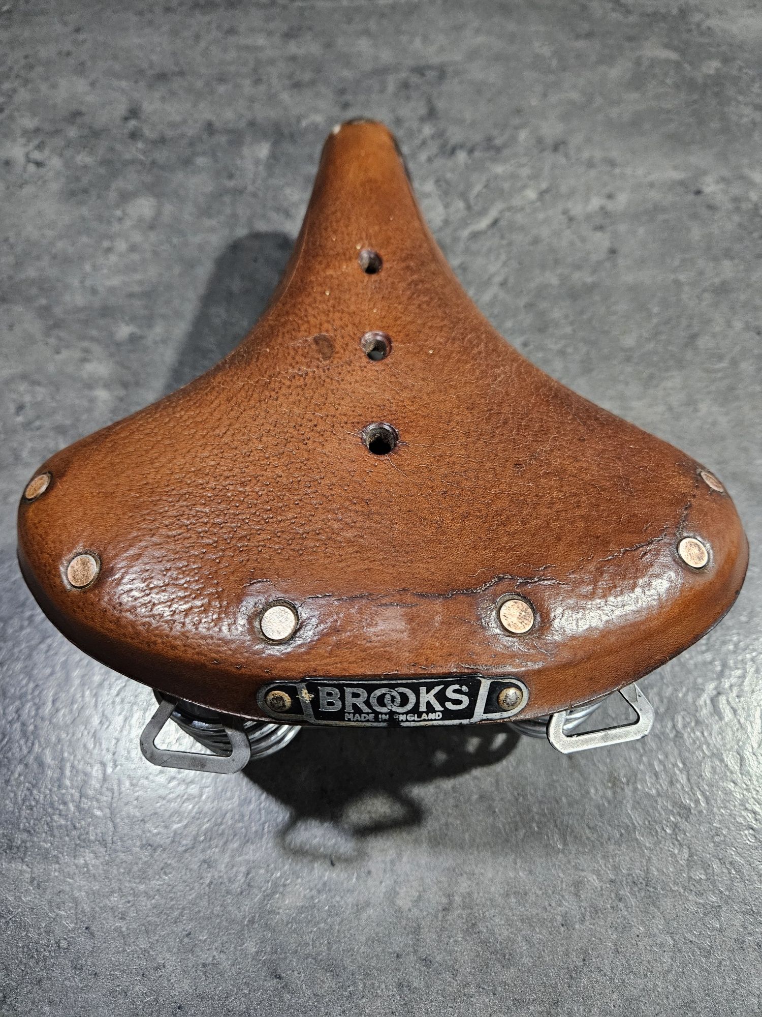 Siodełko Brooks  B66S skórzane retro