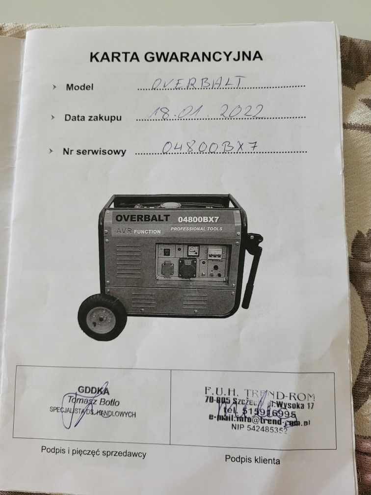 Generator prądotwórczy