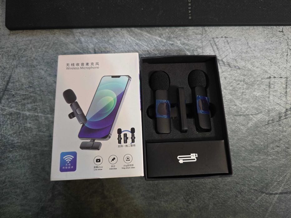2 Microfones Wireless Type C para Vlog