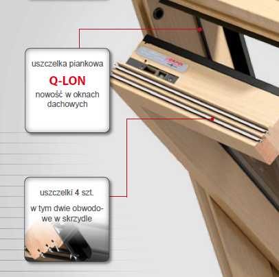 Zestaw 2 dużych okien dachowych 114x118