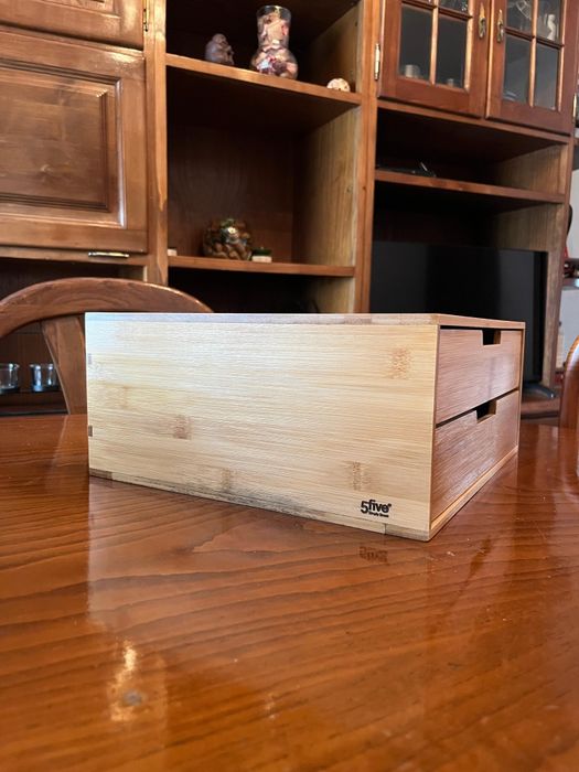 Vendo Caixa para Cápsulas em Bambu + Conjunto de Acessórios