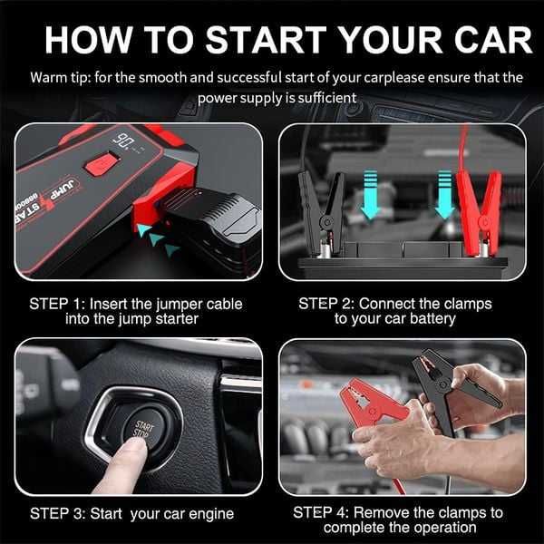 Пусковое устройство бустер для авто Jump Starter X3 99800 мА·ч, 1600A