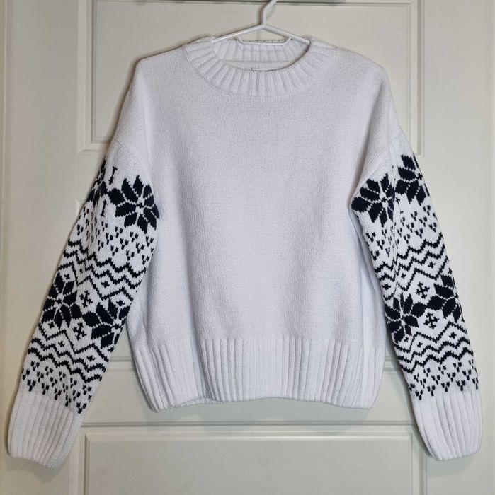 Sweter damski dziewczęcy Sinsay rozmiar M (lub 164 cm) biały