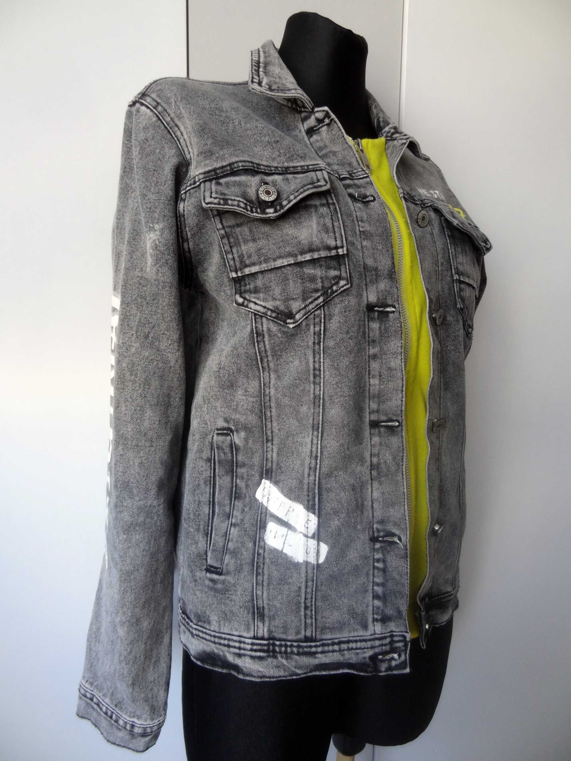 Młodzieżowa kurtka/bluza jeans Happy House rozm. 170/176 cm.