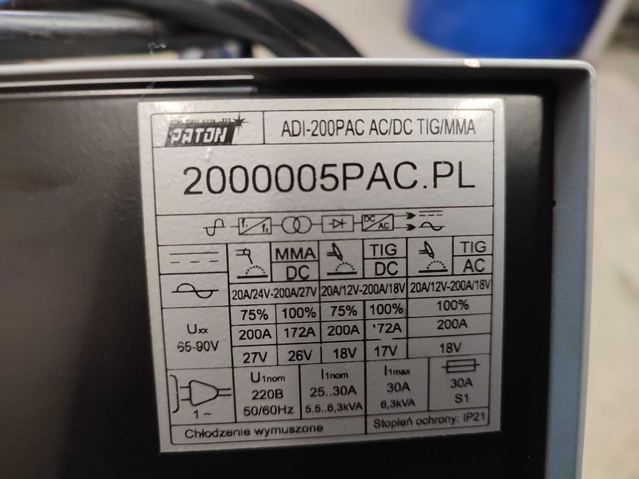 Spawarka TIG AC DC Paton ADI-200PAC