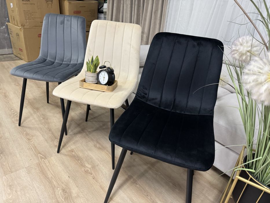 Nowe Krzesło Tapicerowane Welur Velvet Meble Do Domu Jadalni Kuchni