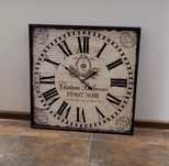 Zegar Inart 60x60cm metalowa rama, loft