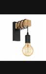 Lampa Eglo Townshend 32917 Kinkiet LOFT DREWNO Metal Industrialny