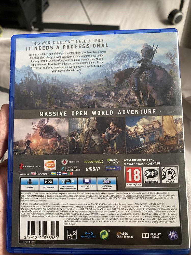 Gra na ps 4 Wiedzmin 3