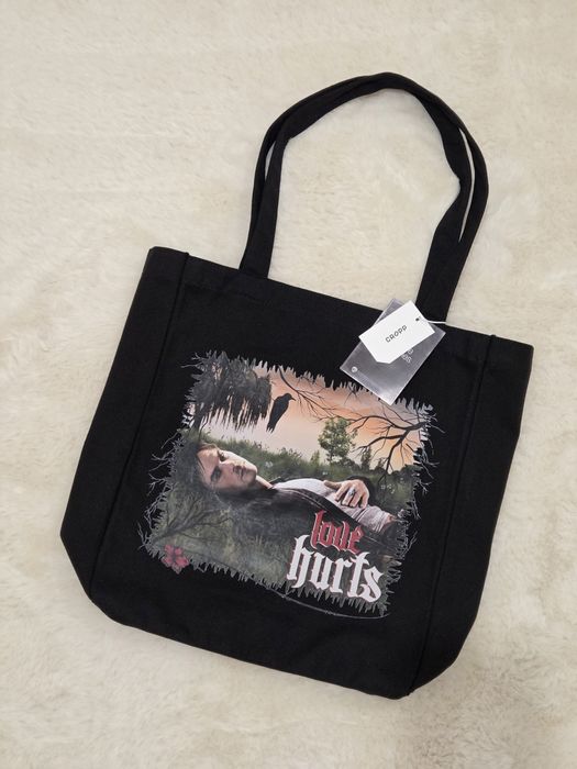 Duża czarna torba z Pamiętników Wampirów, czarna shopperka z Damonem