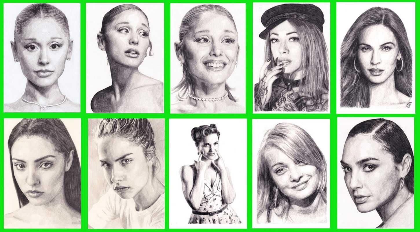 likwidacja kolekcji rysunek Ariana Grande Taylor Swift itd