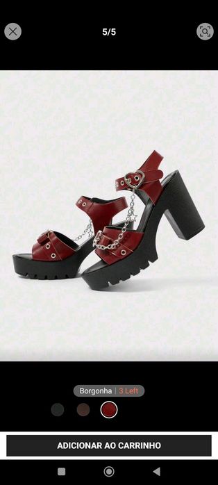 ROMWE Grunge Punk Sandálias femininas elegantes de salto alto gotic