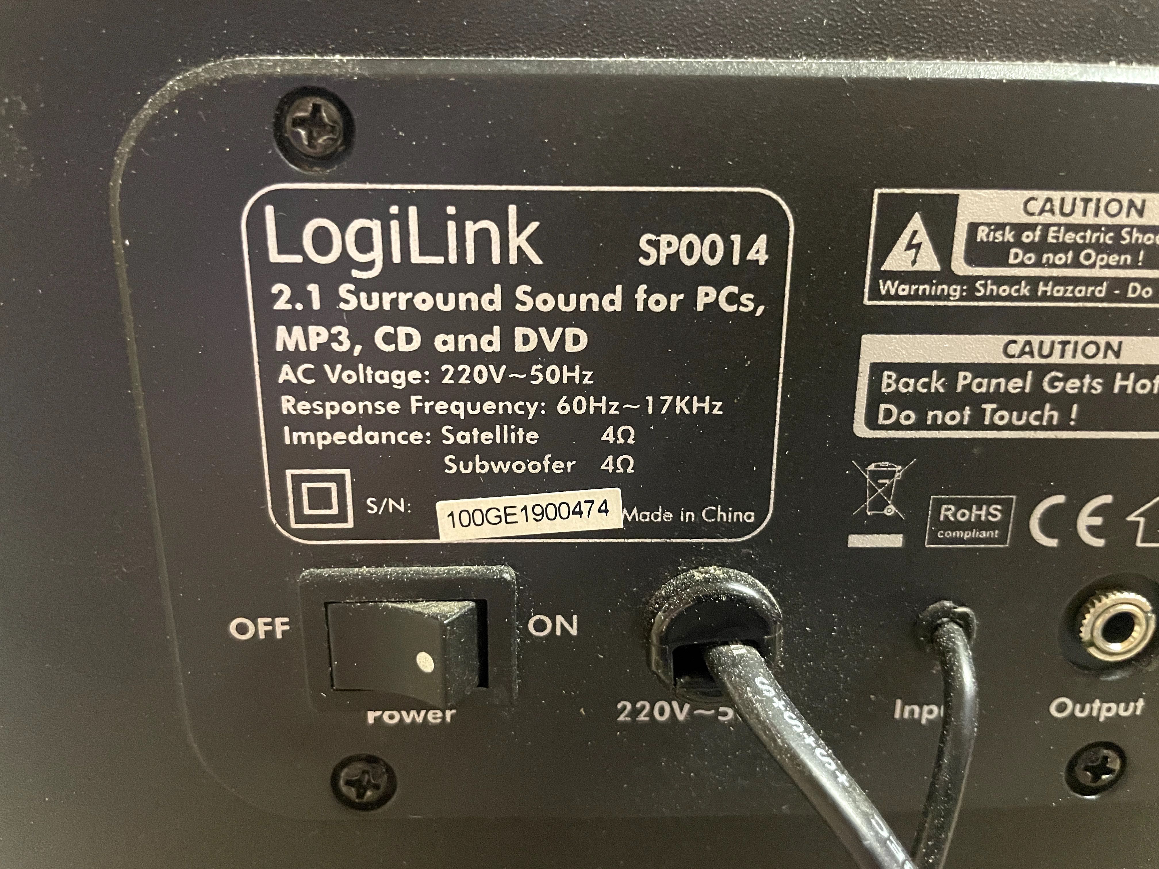 Głośniki komputerowe LogiLink SP0014 2.1
