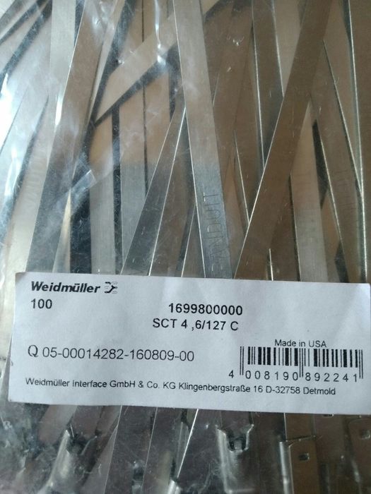 Стяжки кабельные из нержавеющей стали PANDUIT(США), BAND-IT(Англия).