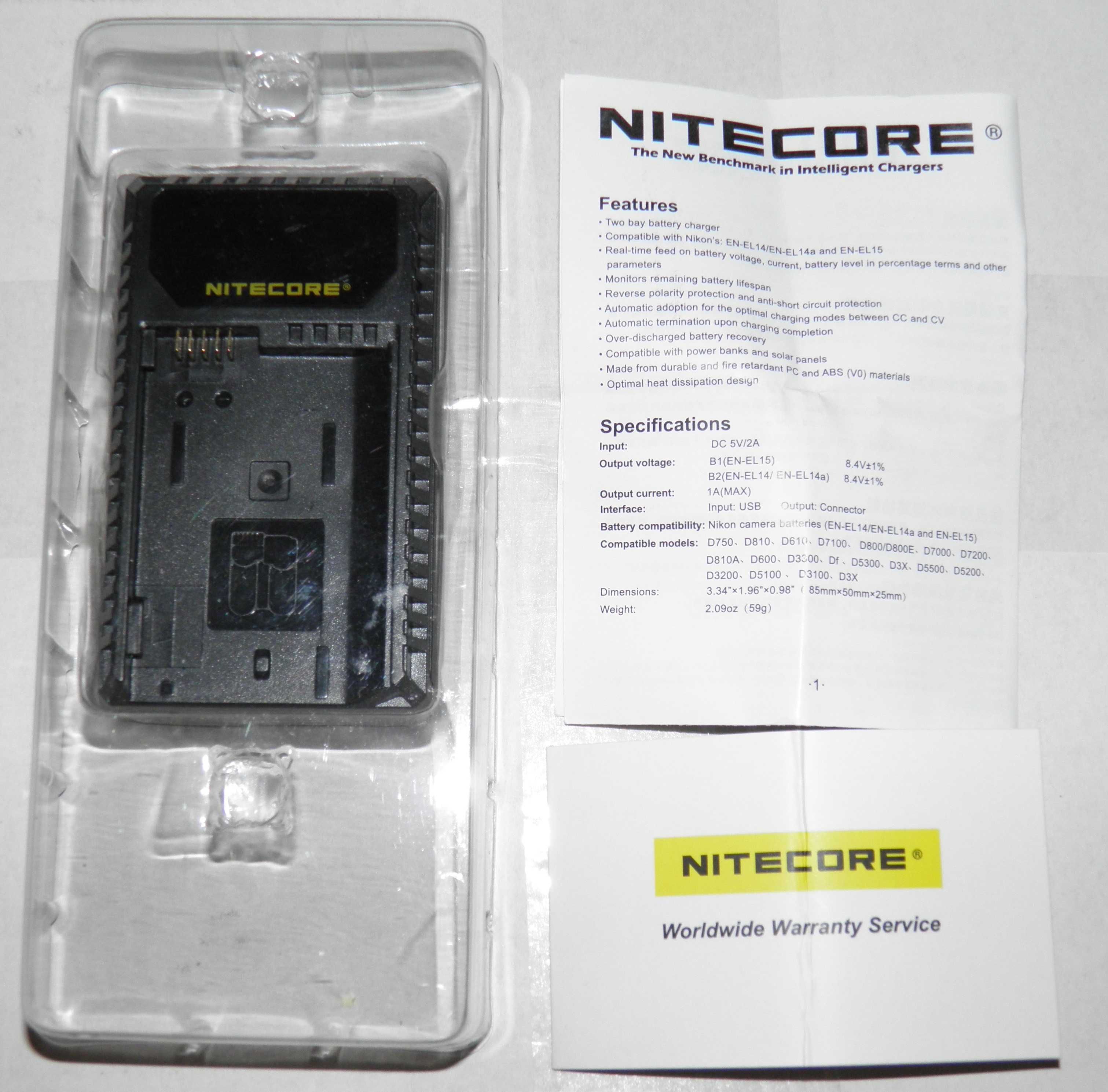 Зарядний пристрій Nitecore Nikon