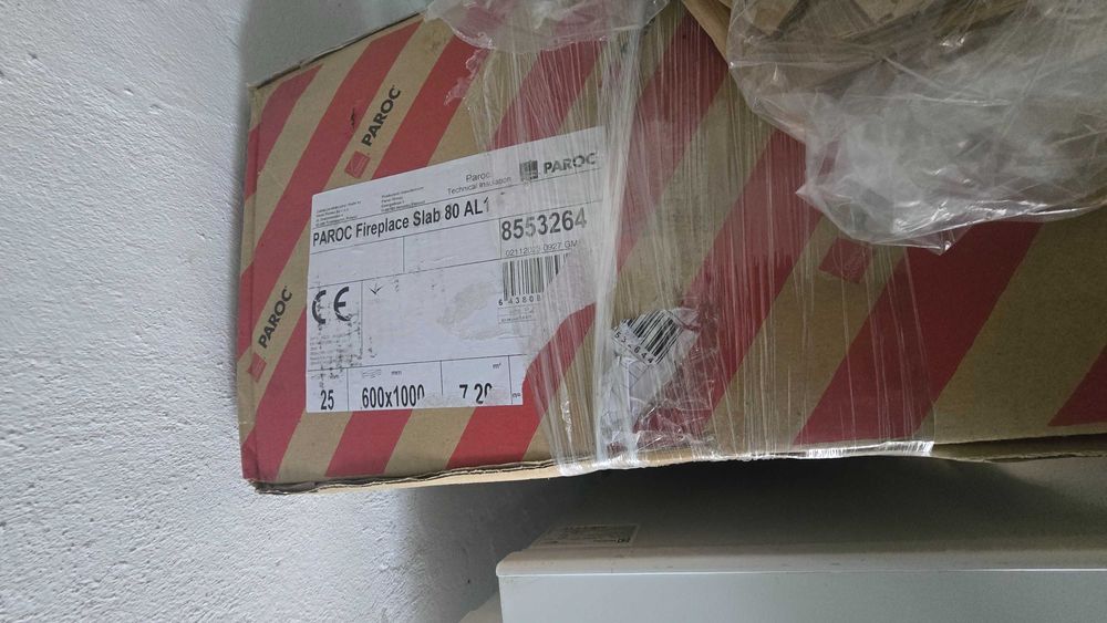 Płyta kominkowa Wełna PAROC Fireplace Slab 80 AL1 25mm 7,2m2