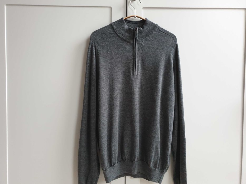 Sweter golf półgolf wełniany merino XL męski Kirkland bielizna termo