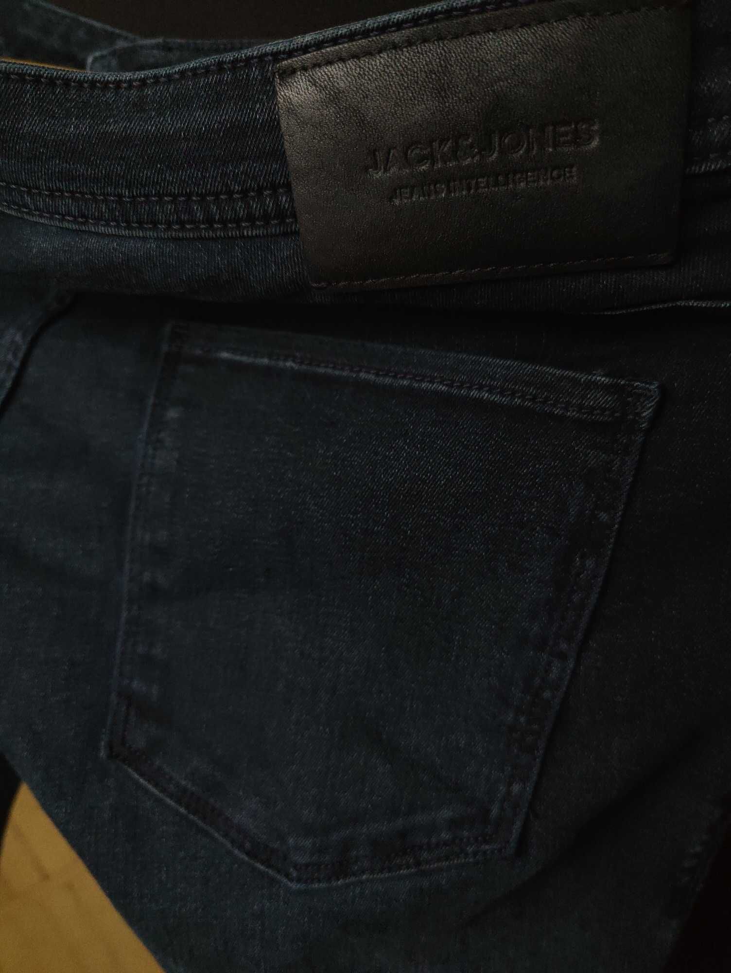 Джинсы Jack&jones Glenn jeans Дания w34 stretch dark navy.