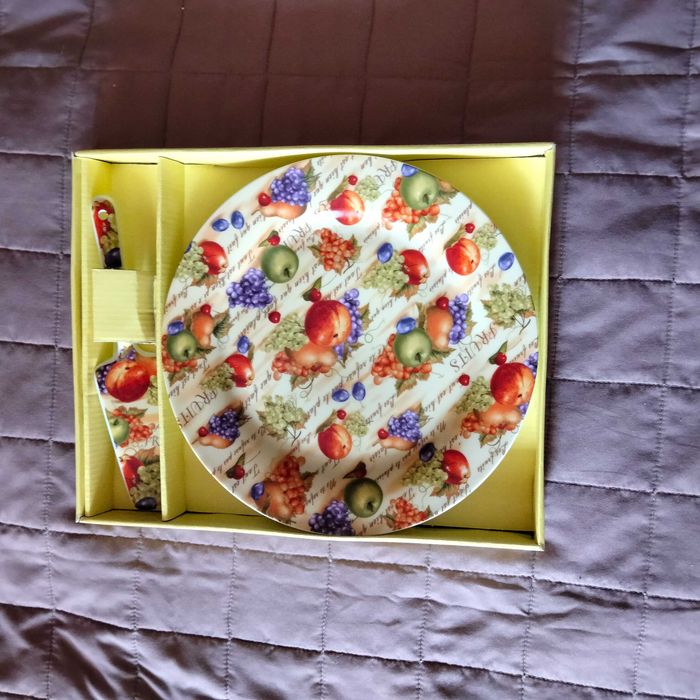 блюдо для торта с лопаткой