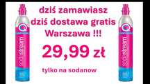 Sodastream butla CO2 Warszawa dostawa gratis 29.99 prościej się nie da