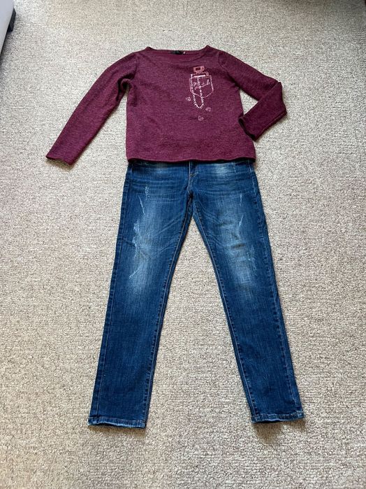 Кофта, светр та джинси розмір л-хл стан ідеальний