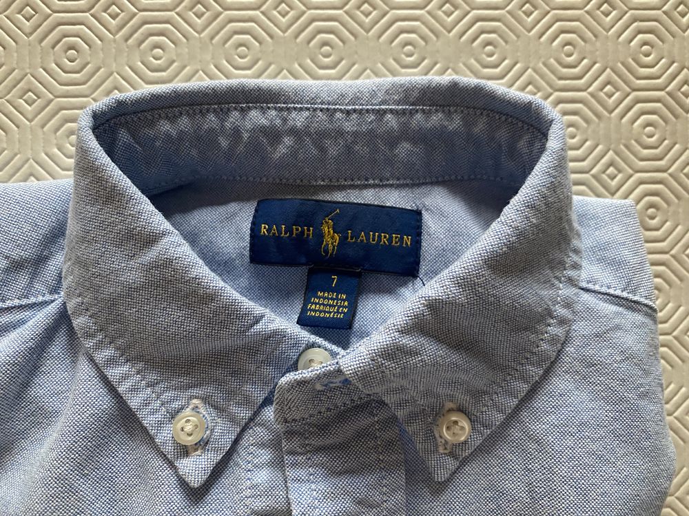 Camisa 7 anos, azul Oxford, Polo Ralph Lauren