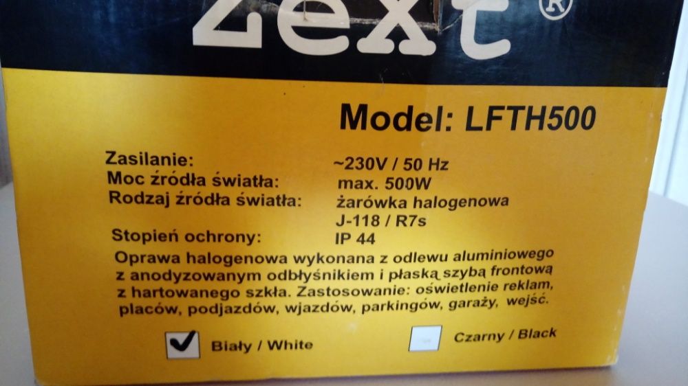 Oprawa Halogenowa ZEXT 500 W z czujnikiem zmierzchowym