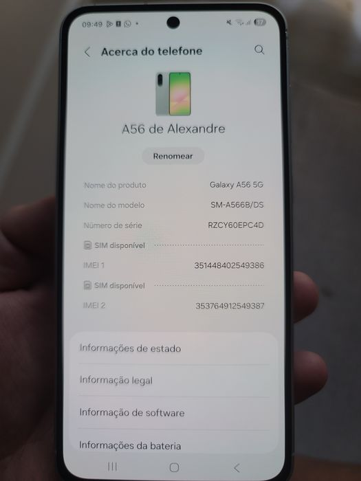Smartphone Samsung A56 5G