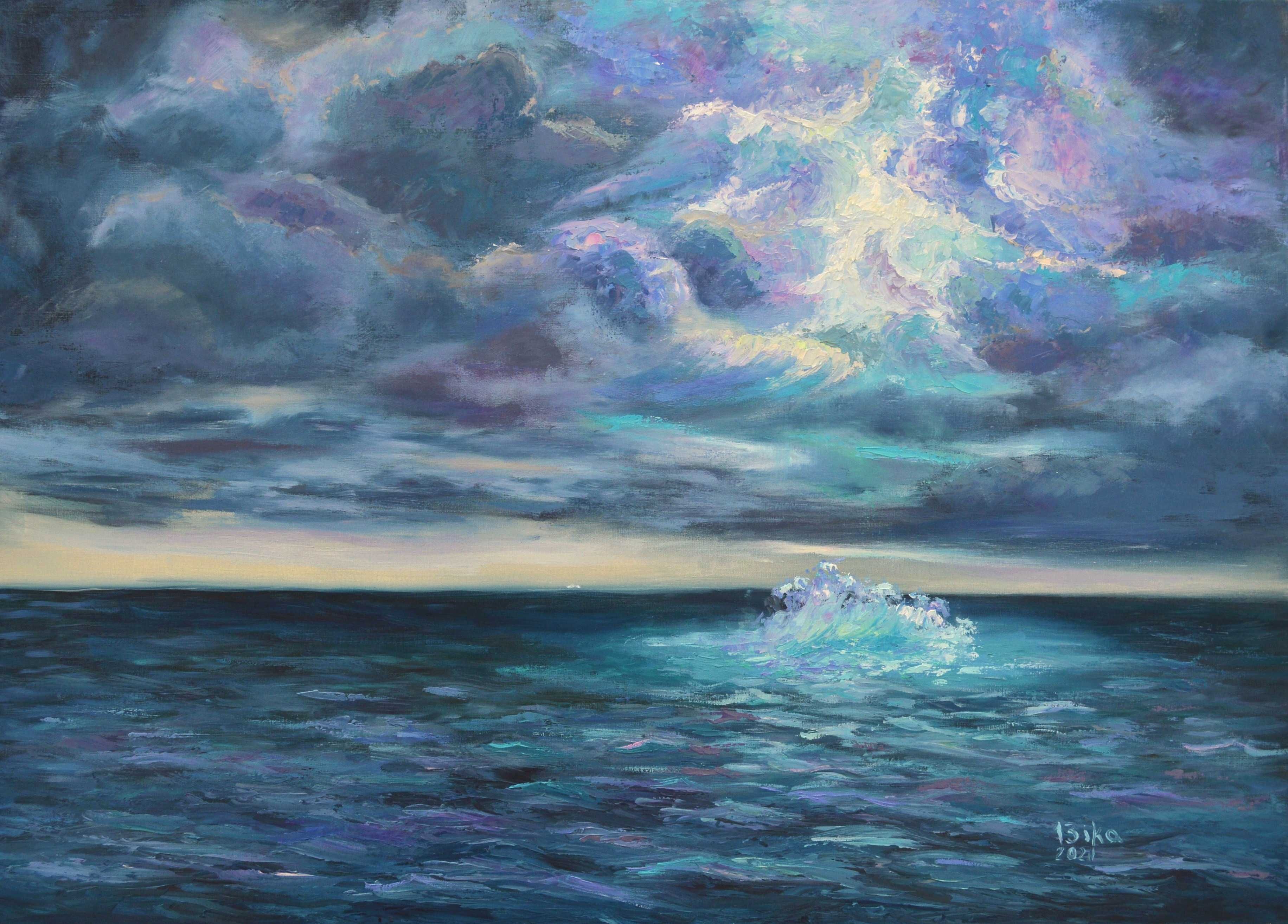 Картина морський пейзаж, олія, на полотні 50х70