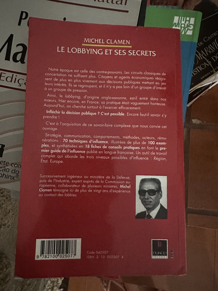 Livro Michel Clamen - Le lobbying et ses secrets