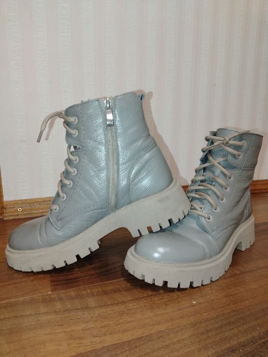 Зимові шкіряні черевики, р 38